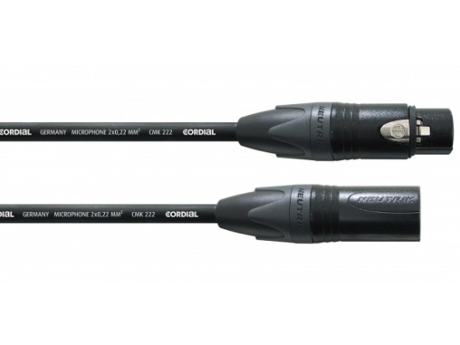 XLR-Kabel 3-pol., Cordial CPM 5 FM, 5m (Neutrik Armaturen)